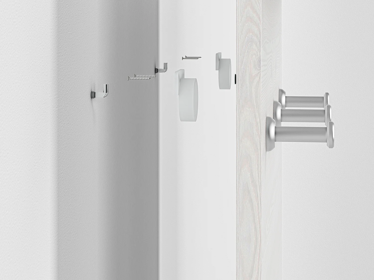 PANEEL Blanco Pinie weiß / grau 40 / 20 / 136cm