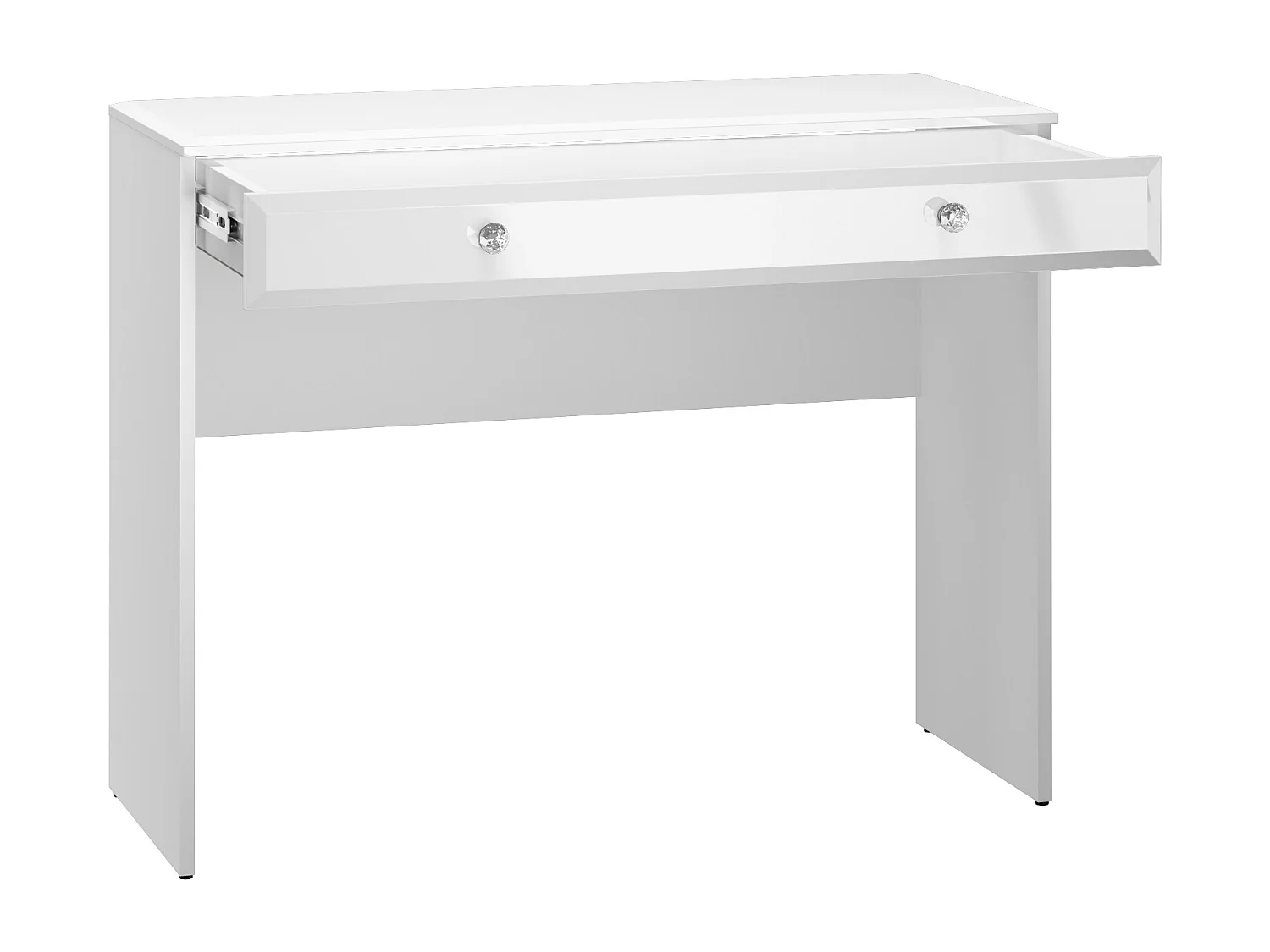 SCHMINKTISCH Glamour weiß / weiß hochglanz 100 / 41 / 79cm