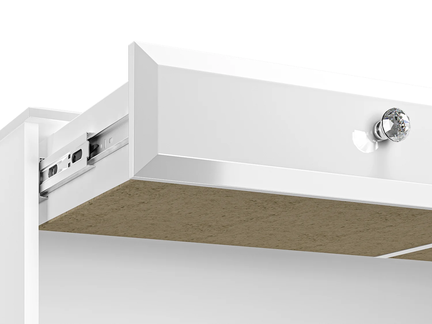 SCHMINKTISCH Glamour weiß / weiß hochglanz 100 / 41 / 79cm