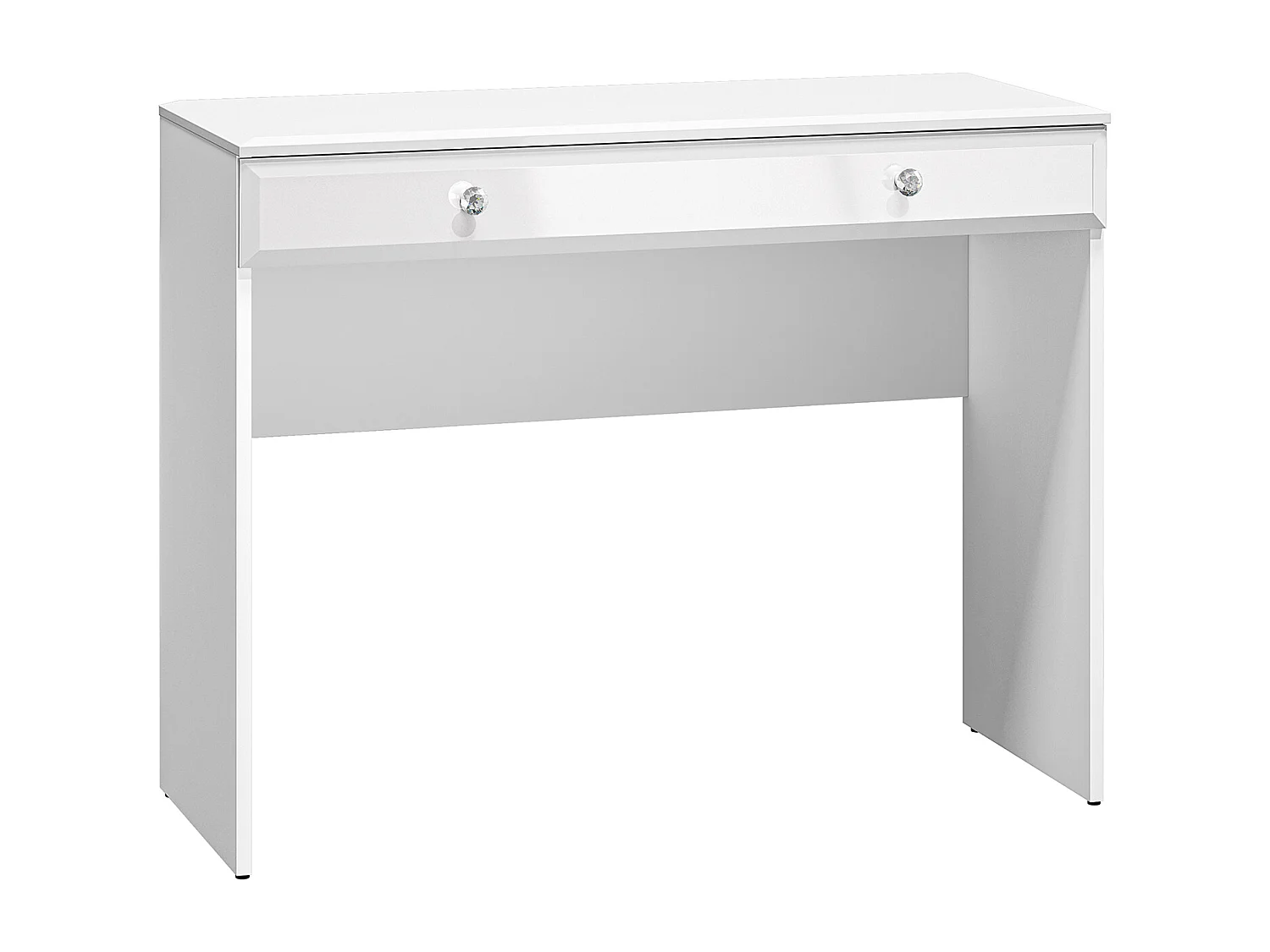 SCHMINKTISCH Glamour weiß / weiß hochglanz 100 / 41 / 79cm