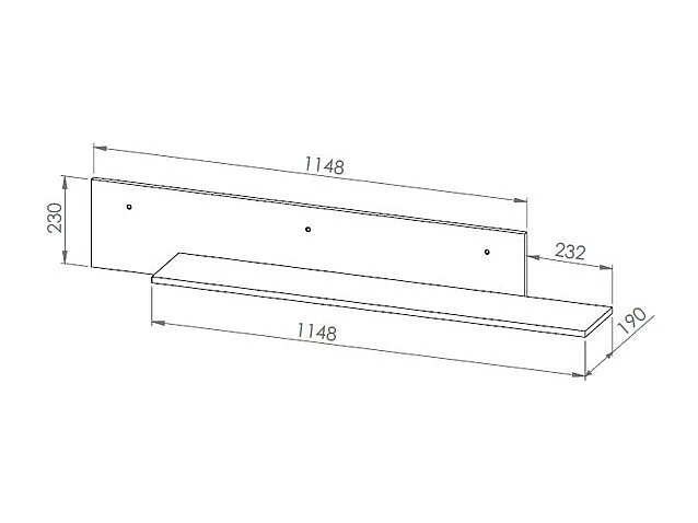 WANDREGAL Blanco Pinie weiß / grau 138 / 21 / 23cm