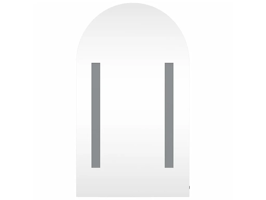 Armoire de bain à miroir avec LED arquée chêne 42x13x70 cm