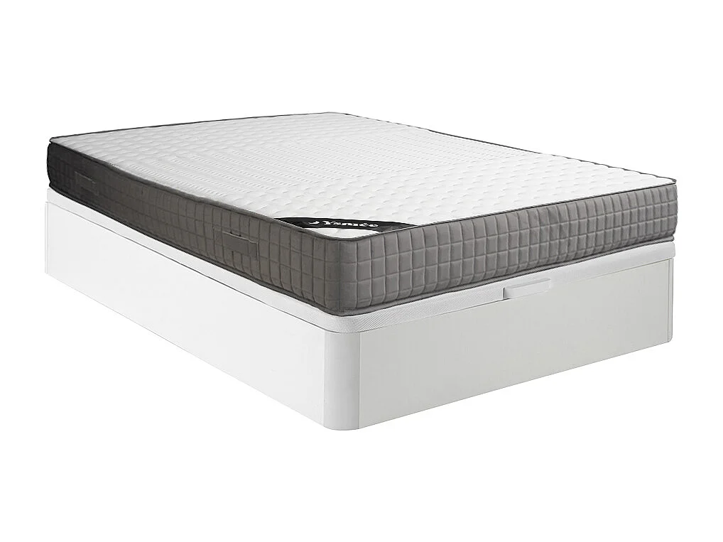 Set 140x190cm rete vano Bianco + mater. schiuma e accoglienza memory foam 11 zone sp. 22cm  - DANEVO di YSMÉE