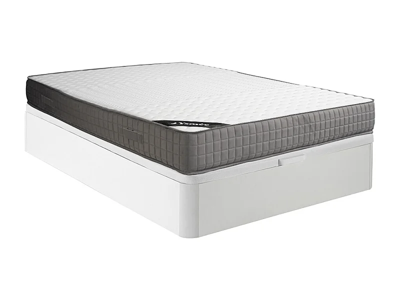 Set 140x190cm rete vano Bianco + mater. schiuma e accoglienza memory foam 11 zone sp. 22cm  - DANEVO di YSMÉE