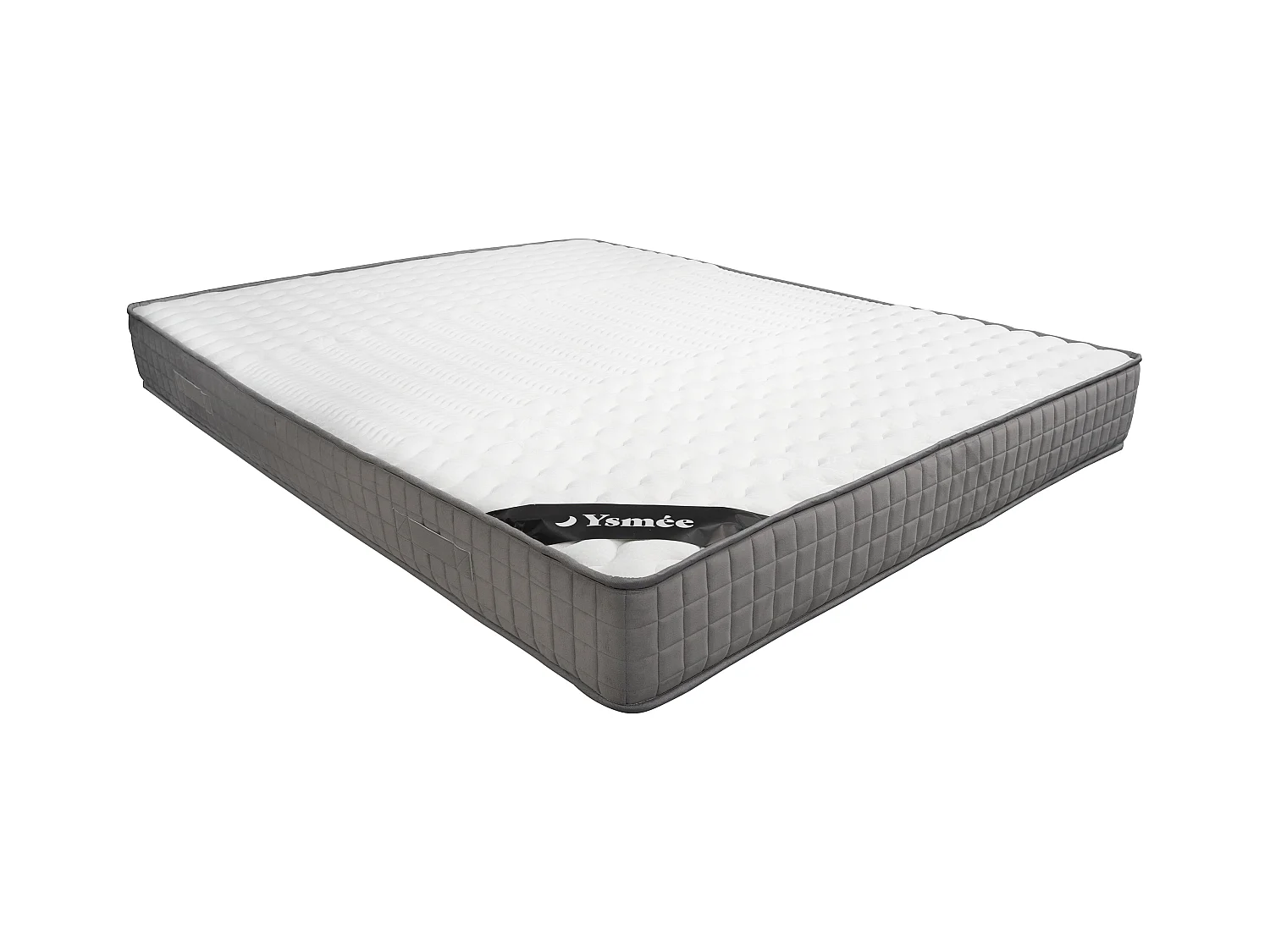 Set aus Bettgestell mit Bettkasten + Schaumstoffmatratze  - 160 x 200 cm - 11-Zonen-Memory-Schaum-Auflage - Stärke 22 cm - Weiß - DANEVO von YSMÉE