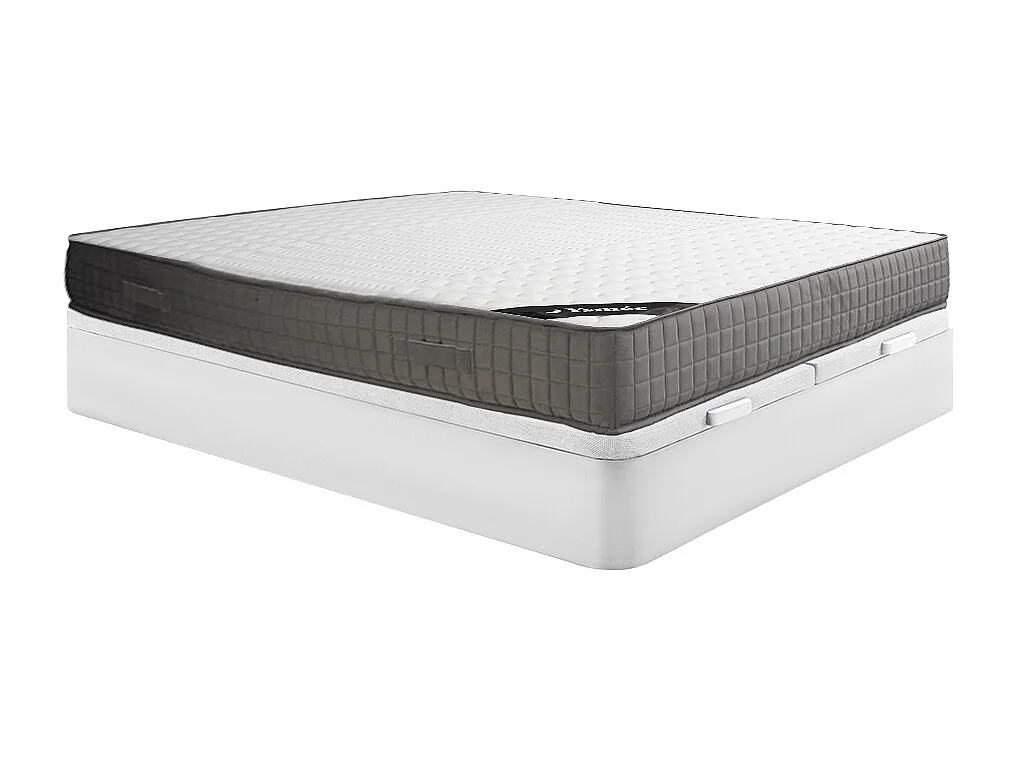 Set 180x200cm rete vano Bianco + mater. schiuma e accoglienza memory foam 11 zone sp. 22cm  - DANEVO di YSMÉE