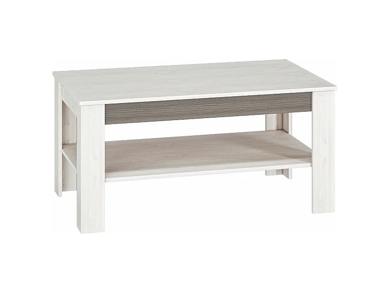 COUCHTISCH Blanco Pinie weiß / grau 114 / 67 / 56cm