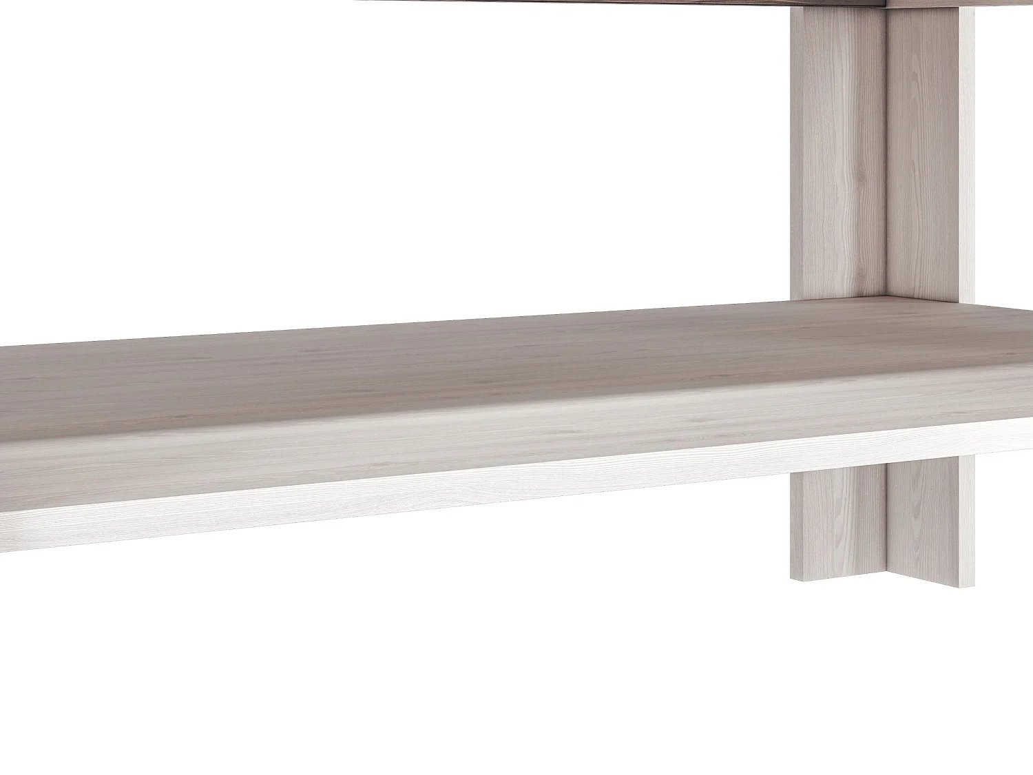 COUCHTISCH Blanco Pinie weiß / grau 114 / 67 / 56cm