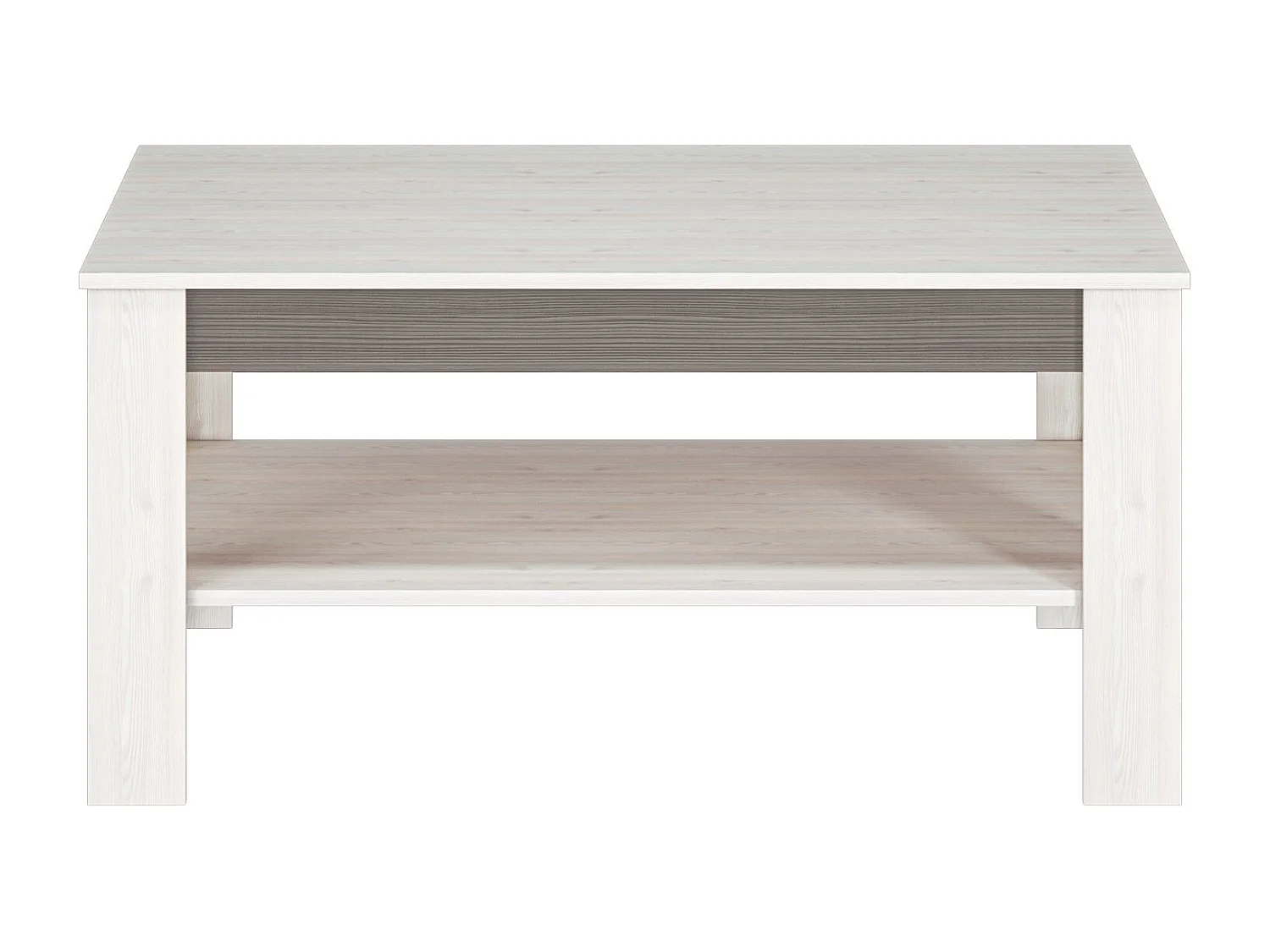 COUCHTISCH Blanco Pinie weiß / grau 114 / 67 / 56cm