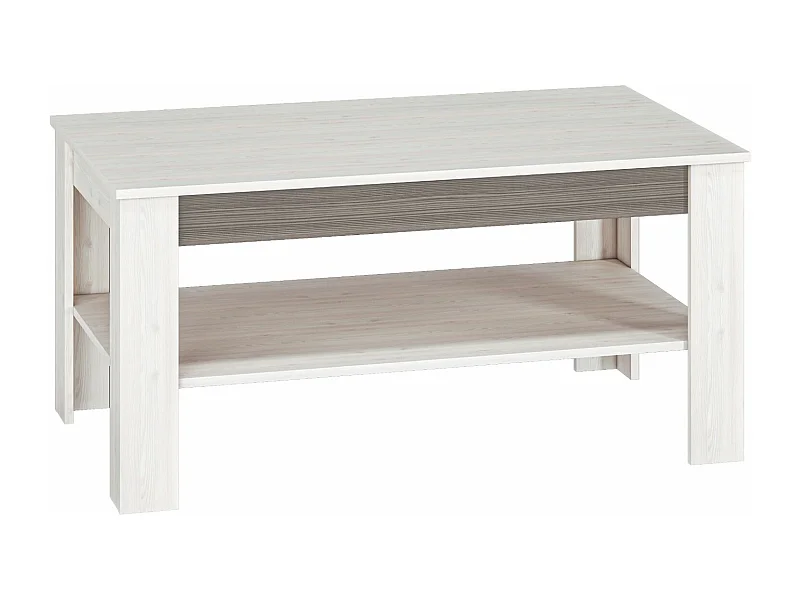 COUCHTISCH Blanco Pinie weiß / grau 114 / 67 / 56cm