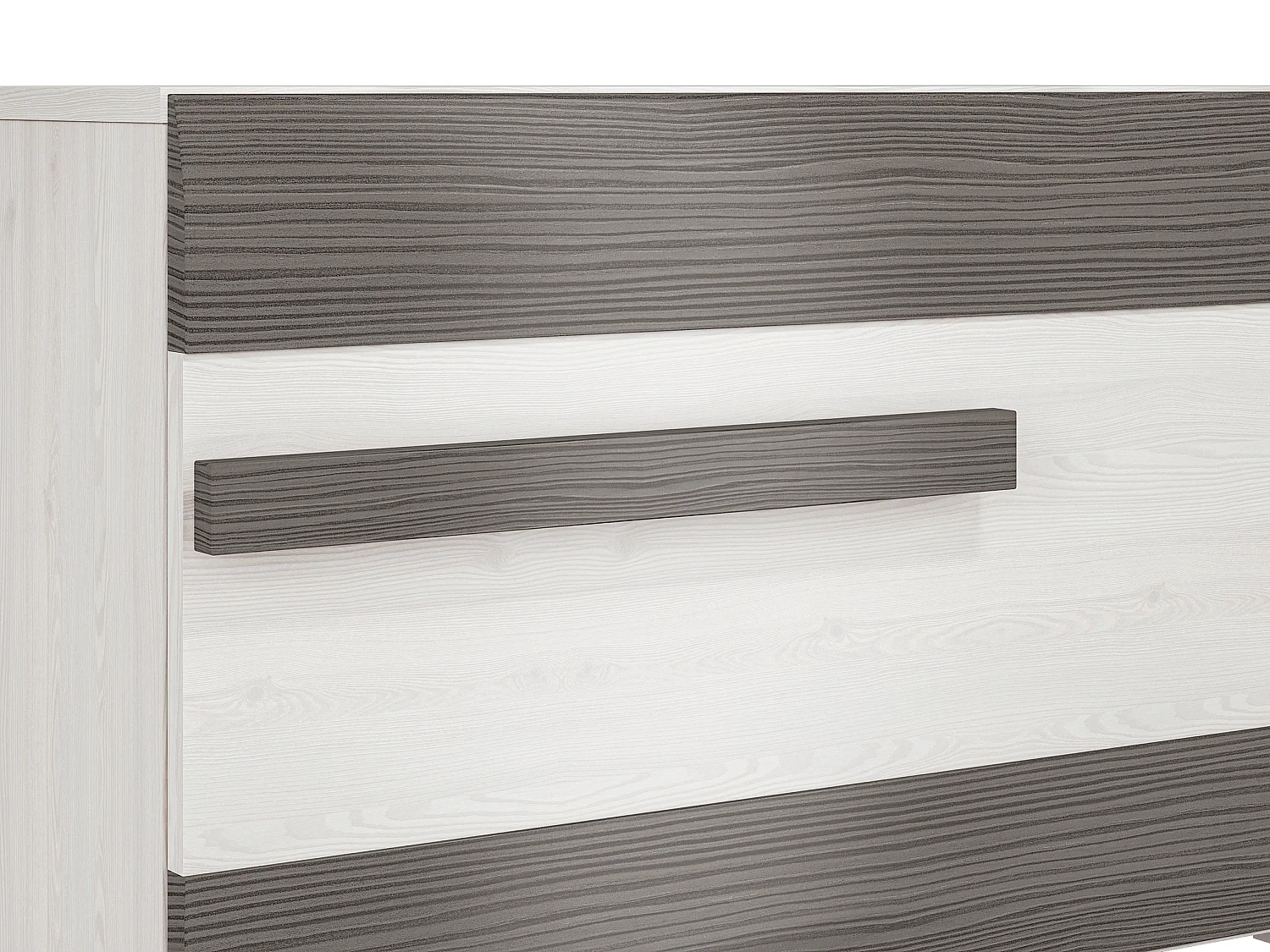 GARDEROBEN-SET Blanco Pinie weiß / grau 6-teilig