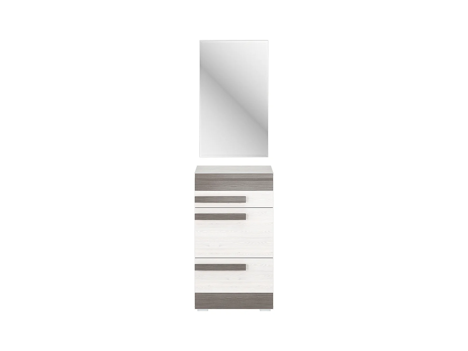 GARDEROBEN-SET Blanco Pinie weiß / grau 2-teilig