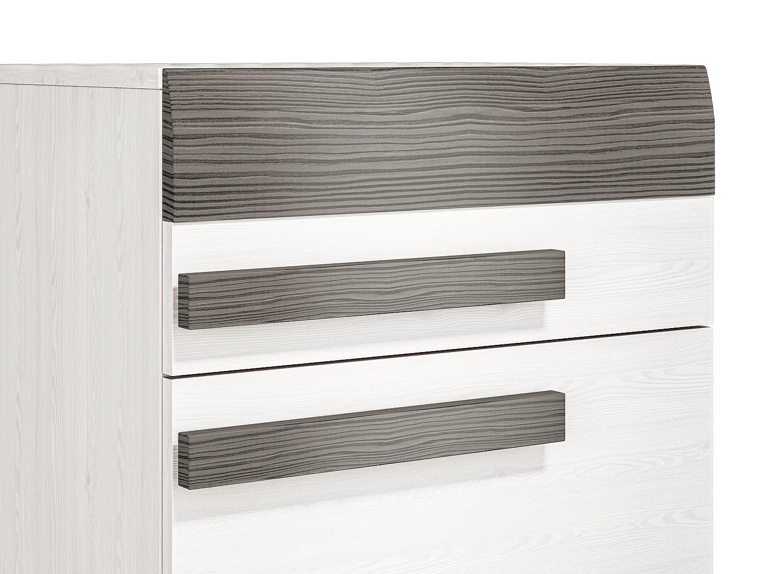 GARDEROBEN-SET Blanco Pinie weiß / grau 3-teilig