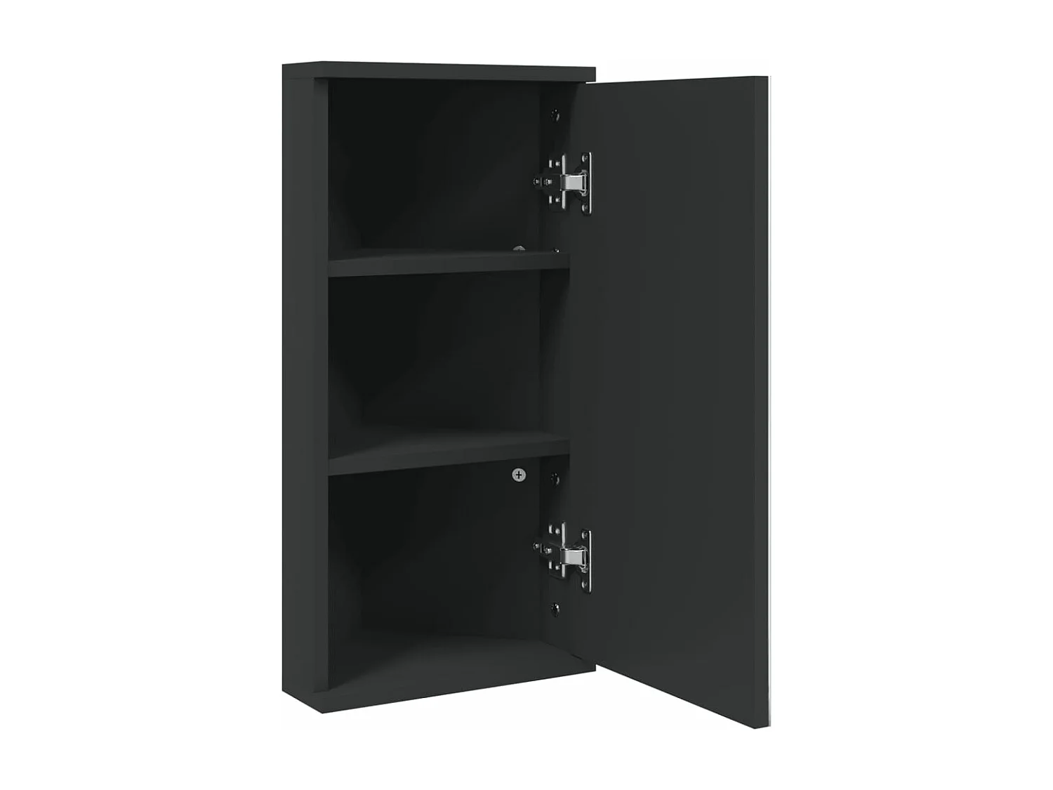Eck-Spiegelschrank Schwarz 30x24x60 cm