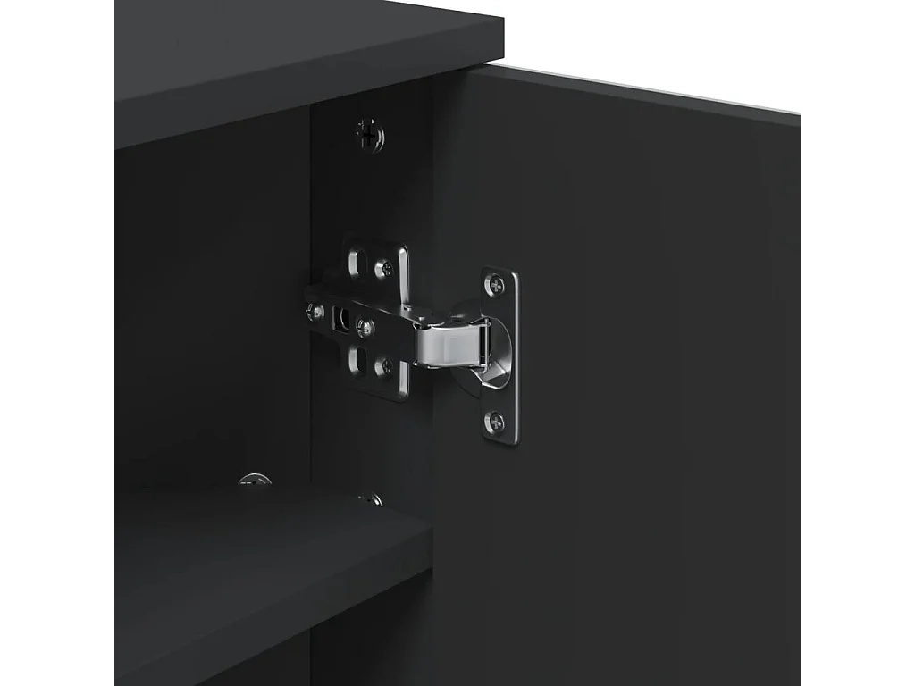 Badkamerkast met spiegel 30x24x60 cm zwart