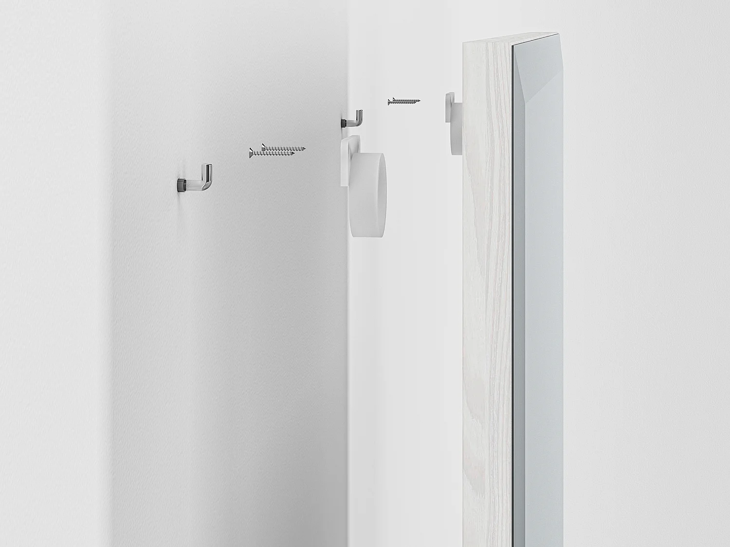 SPIEGEL Blanco Pinie weiß / grau 55 / 2 / 94cm