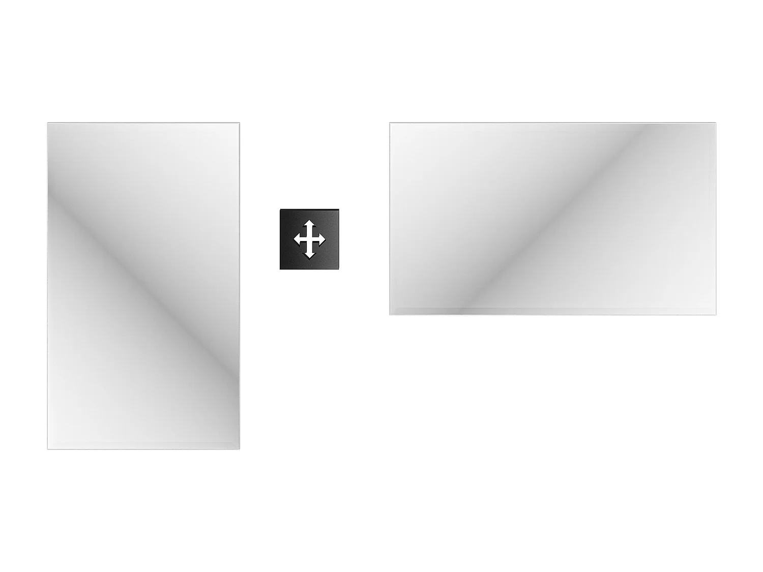 SPIEGEL Blanco Pinie weiß / grau 55 / 2 / 94cm