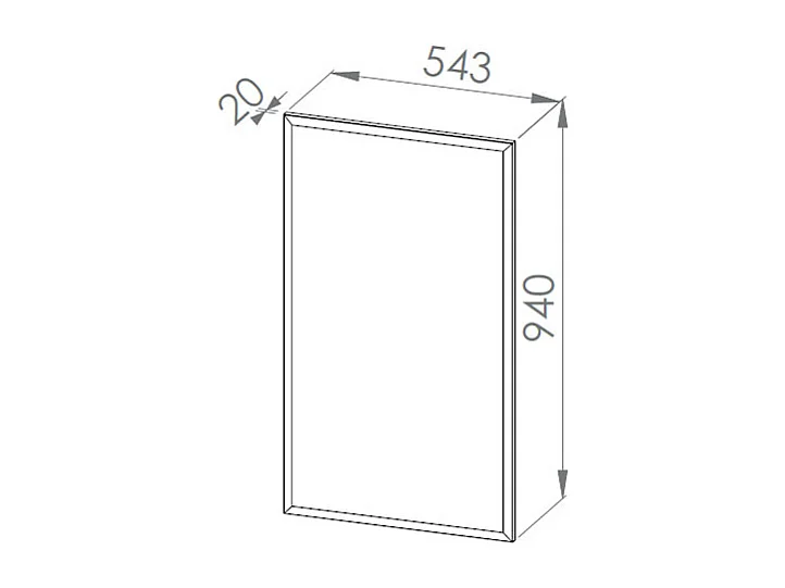 SPIEGEL Blanco Pinie weiß / grau 55 / 2 / 94cm