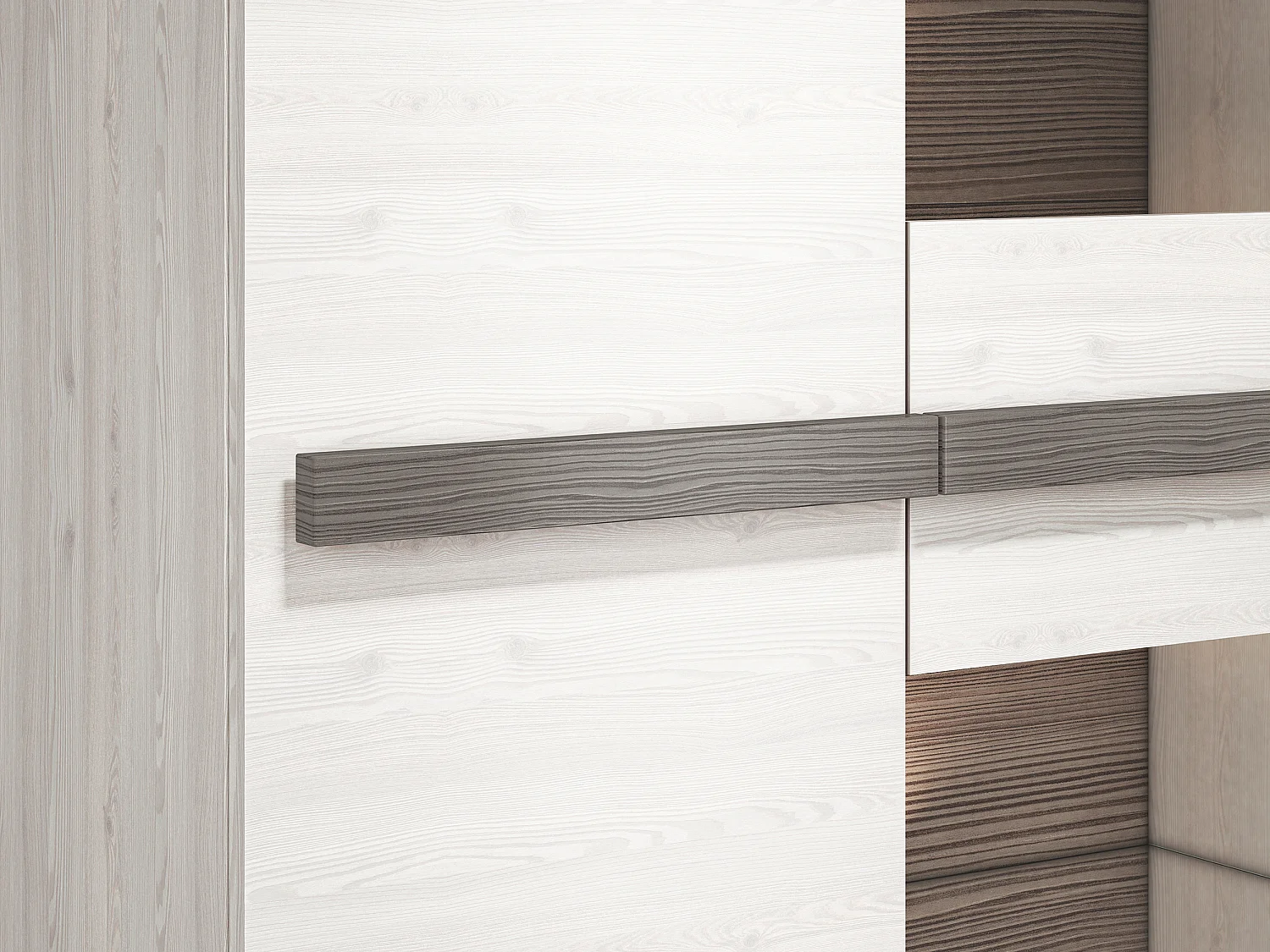 HIGHBOARD Blanco Pinie weiß / grau 92 / 42 / 140cm