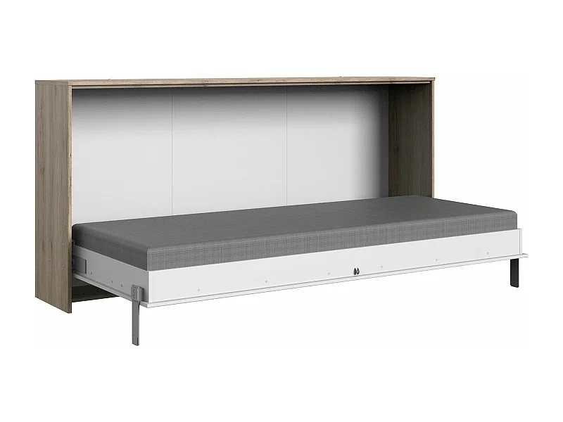 SCHRANKBETT Juist Weiß / Sanremo Eiche 212 / 147 / 134cm