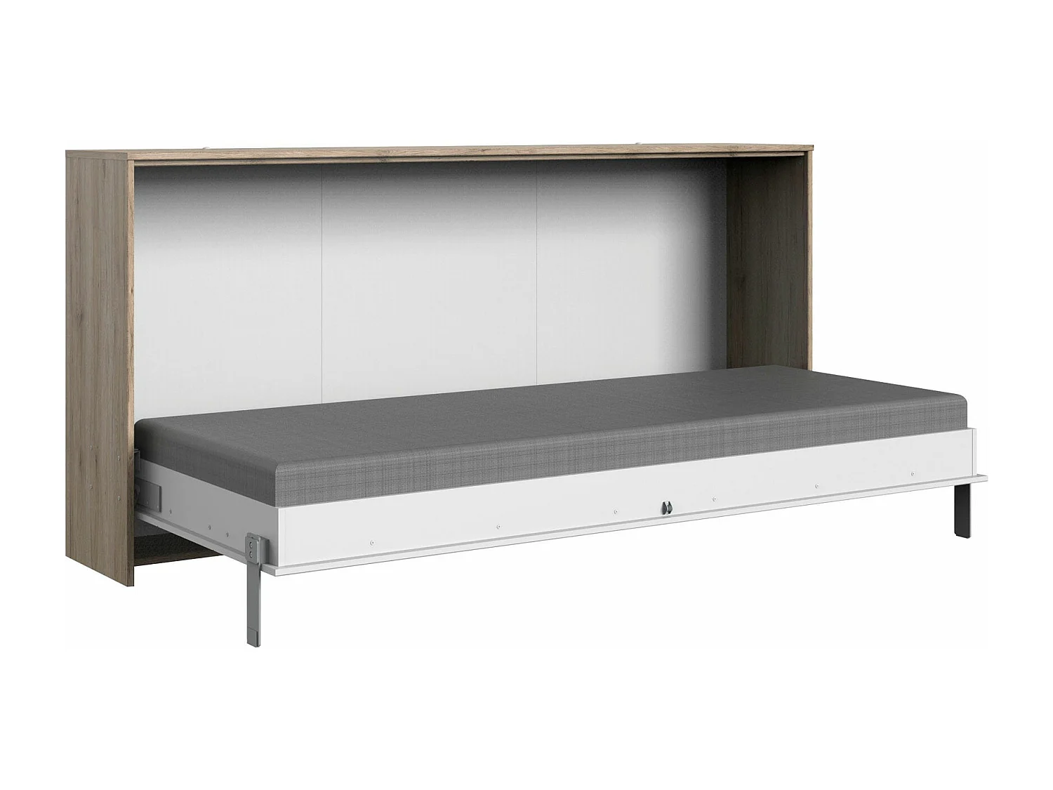 SCHRANKBETT Juist Weiß / Sanremo Eiche 212 / 147 / 134cm