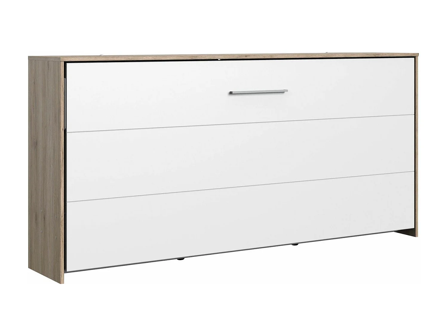 SCHRANKBETT Juist Weiß / Sanremo Eiche 212 / 147 / 134cm