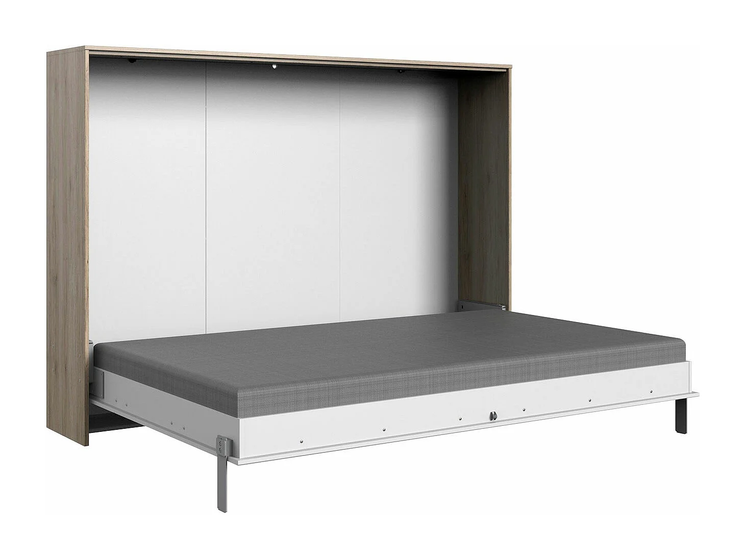 SCHRANKBETT Juist Weiß / Sanremo Eiche 212 / 167 / 154cm