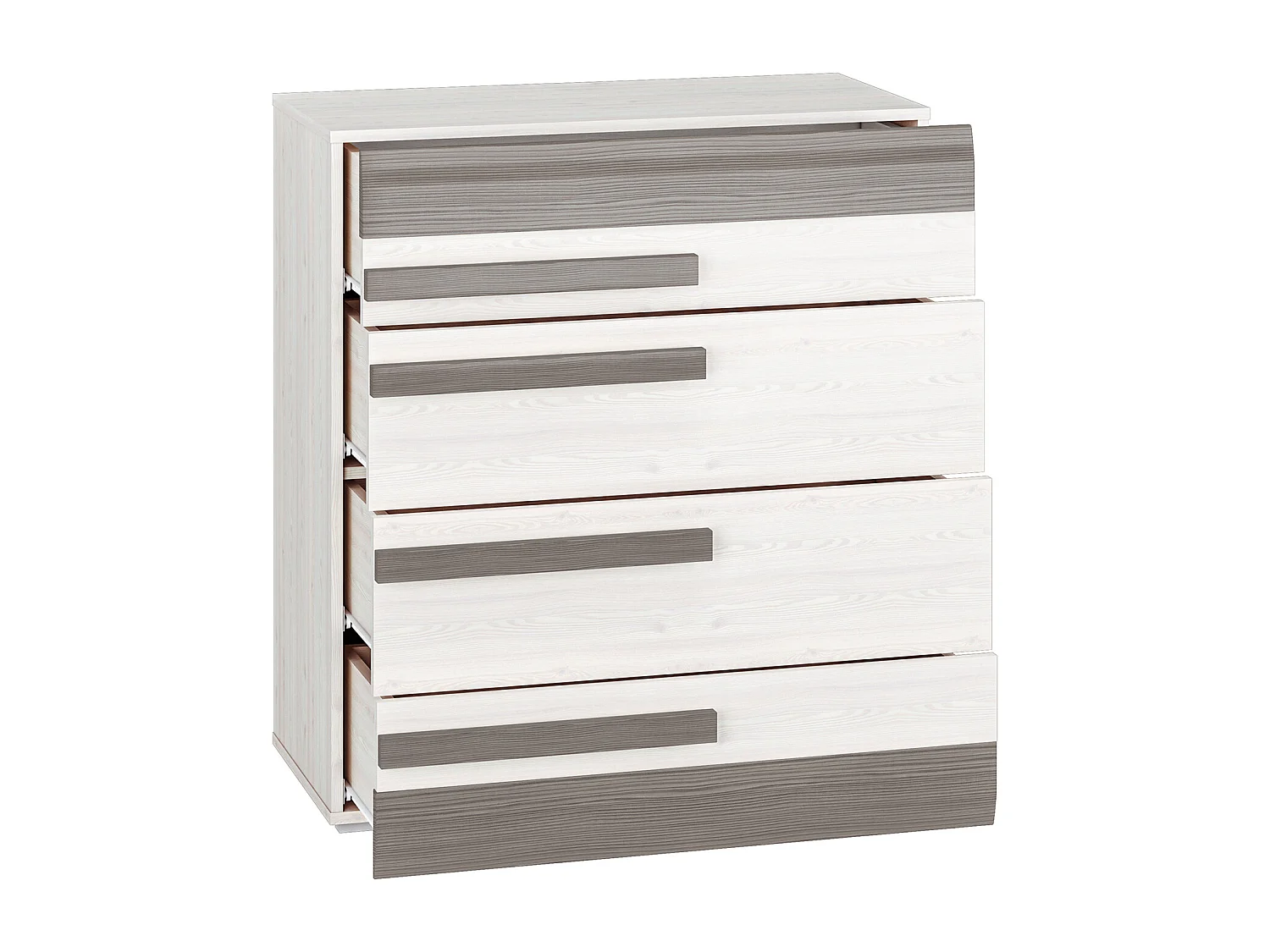 KOMMODE Blanco Pinie weiß / grau 86 / 42 / 96cm