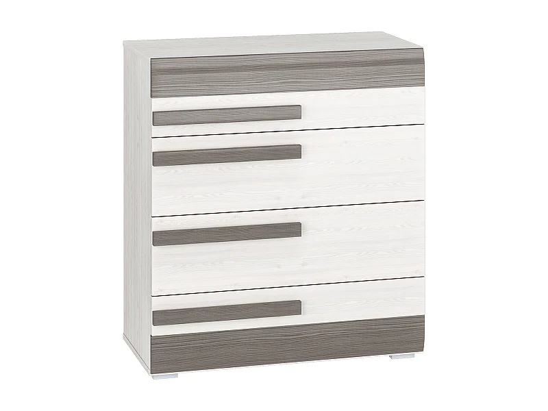 KOMMODE Blanco Pinie weiß / grau 86 / 42 / 96cm