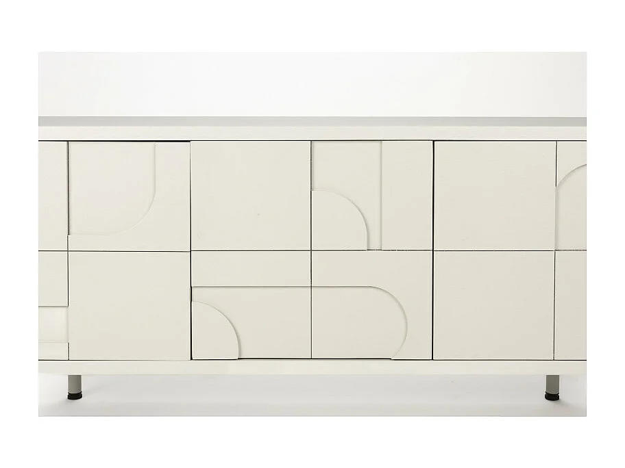 Buffet motif géométrique 120 cm beige Funk