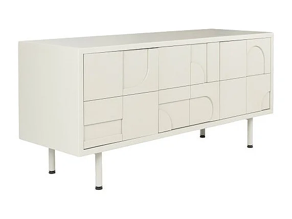 Buffet motif géométrique 120 cm beige Funk