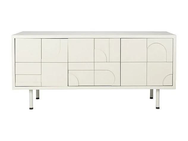 Buffet motif géométrique 120 cm beige Funk