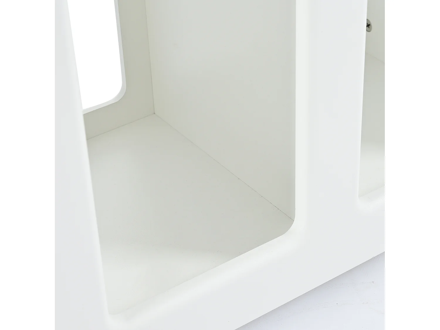 Bufet na kółkach - z wielofunkcyjnym przechowywaniem - unikalny design - Biały