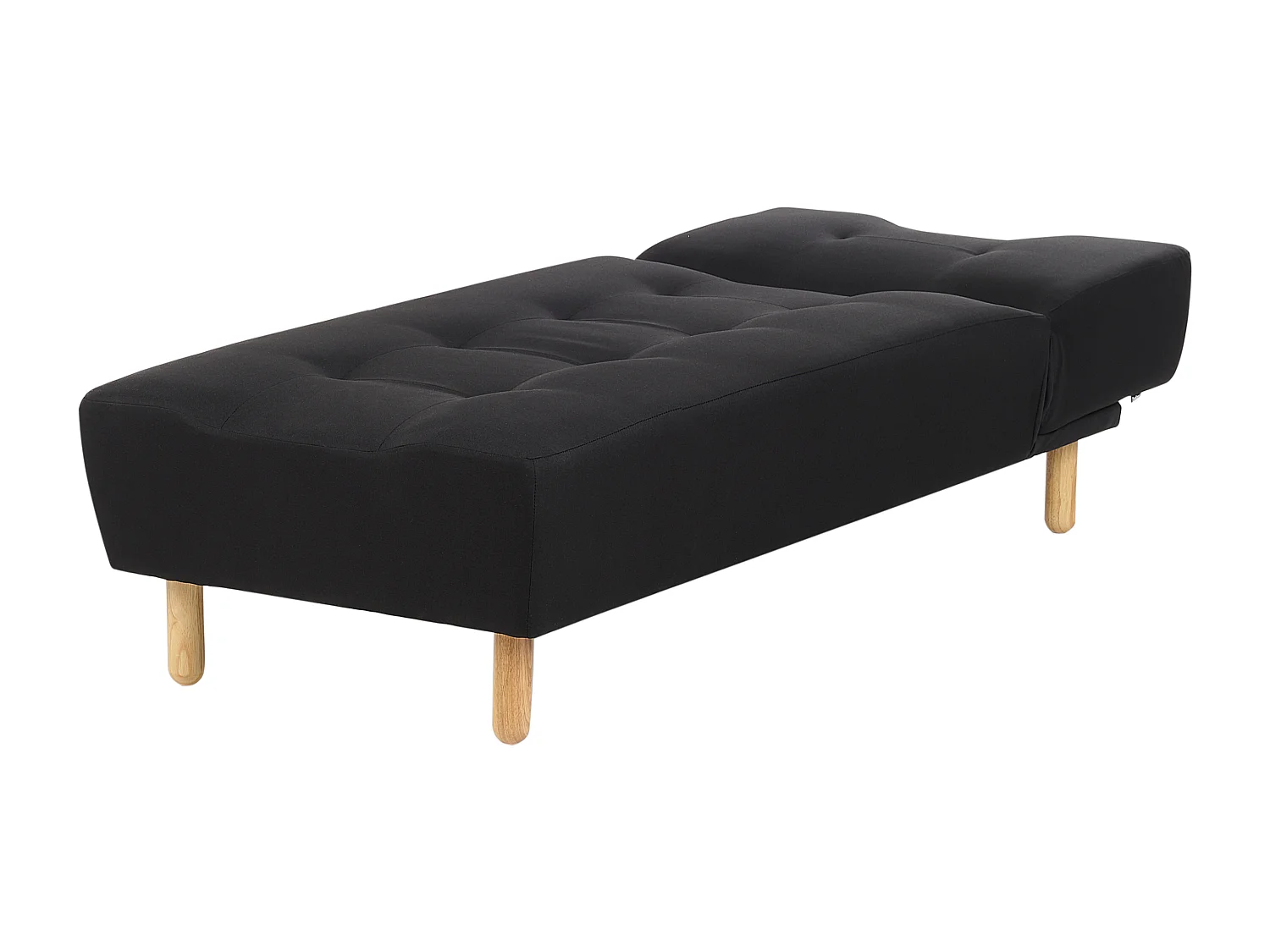 Chaise longue ALSTEN Stof Zwart