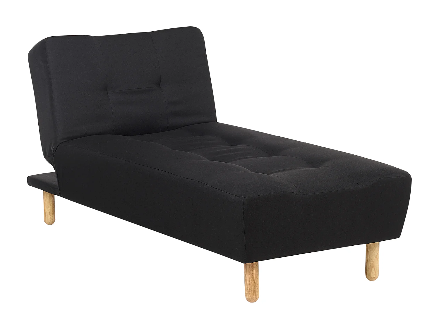 Chaise longue ALSTEN Stof Zwart