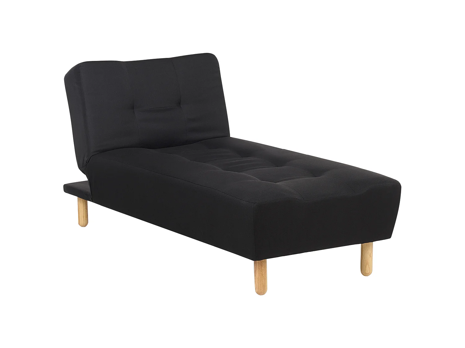 Chaise longue ALSTEN Stof Zwart