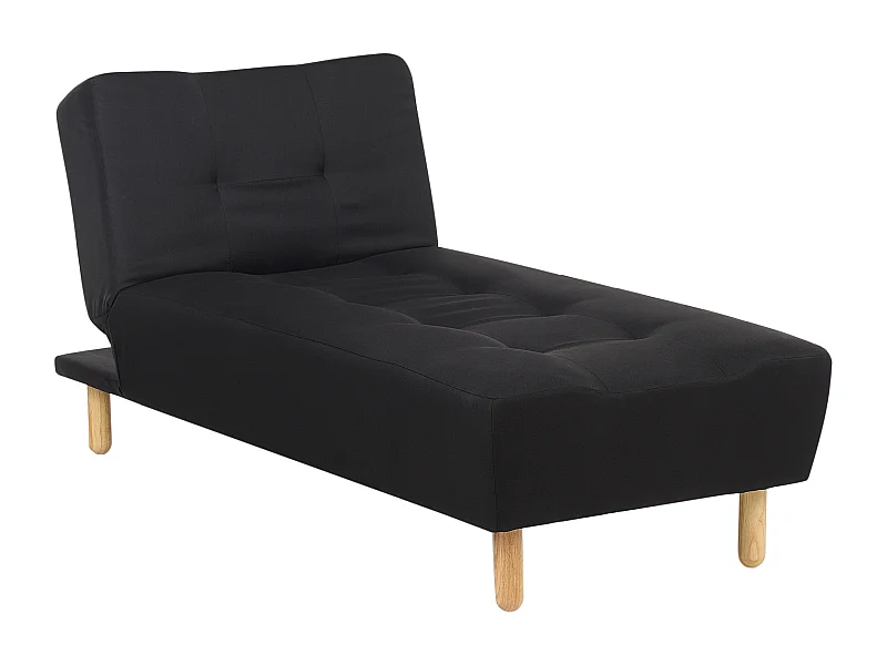 Chaise longue ALSTEN Tissu Noir