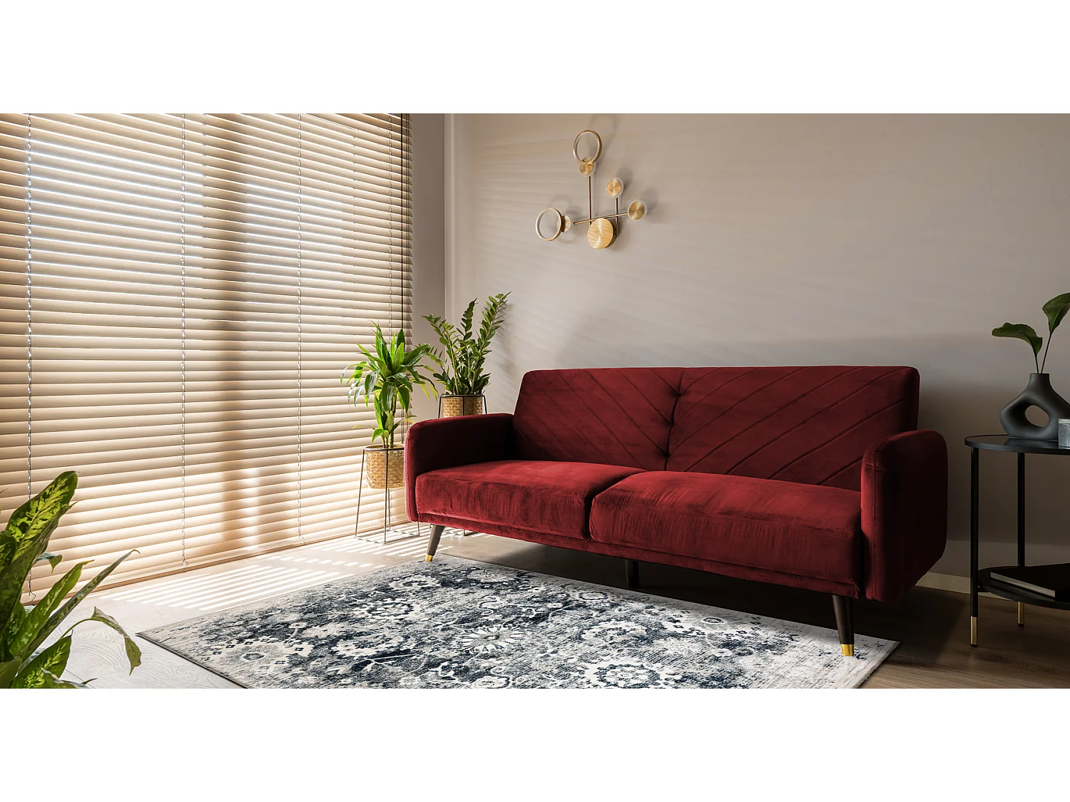 DISTIN 0822A blu navy / blu / bianco tappeto moderno - Rosetta, vintag 160x230 cm