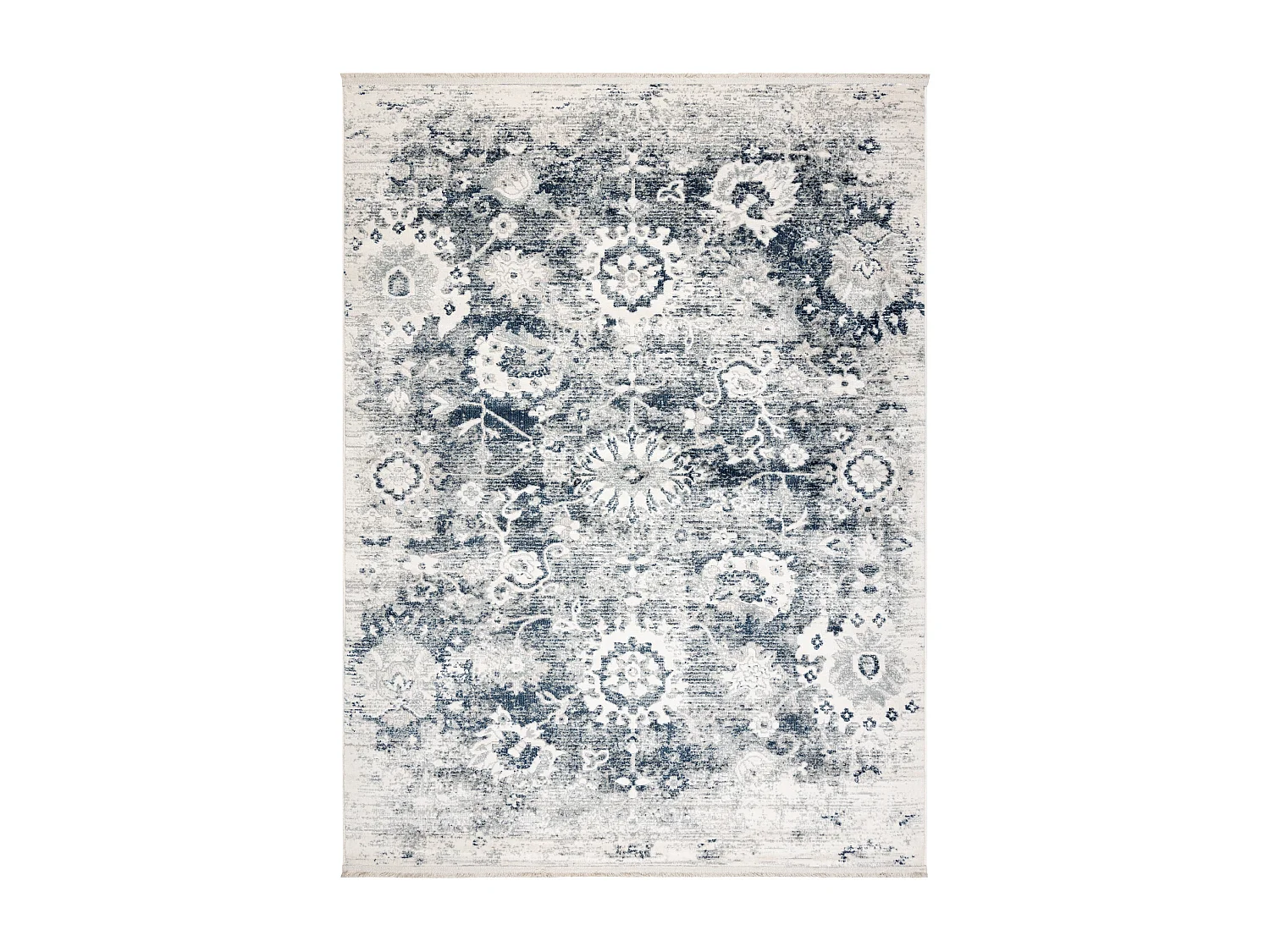 Dywan DISTIN 0822A granatowy / niebieski / biały nowoczesny - Rozeta, 80x150 cm