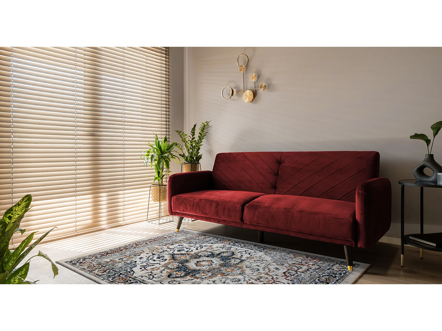 DISTIN 0834A blu navy / blu / giallo / terracotta tappeto moderno - Or 200x290 cm