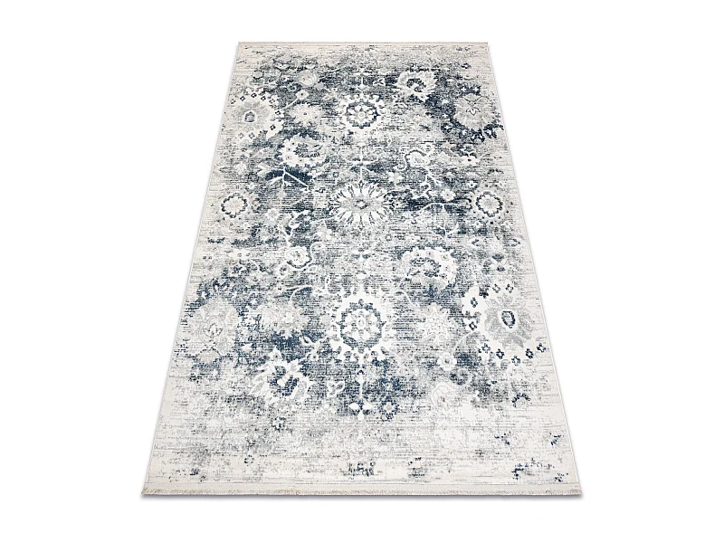 DISTIN 0822A azul marino / azul / blanca alfombra moderna - Rosetón,  180x270 cm