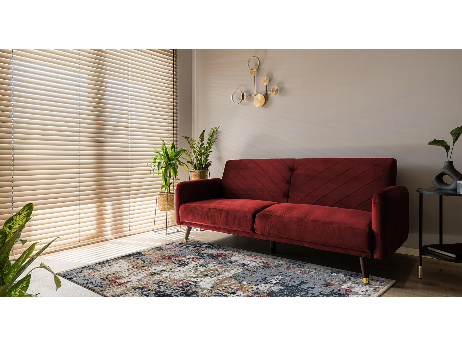 DISTIN 0123A rosa / puder / weiß moderner Teppich - Abstraktion, Vint 80x150 cm