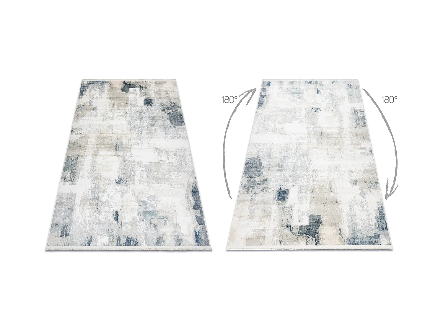 DISTIN 0144A blanco / crema / beige alfombra moderna - Abstracción, v 200x290 cm