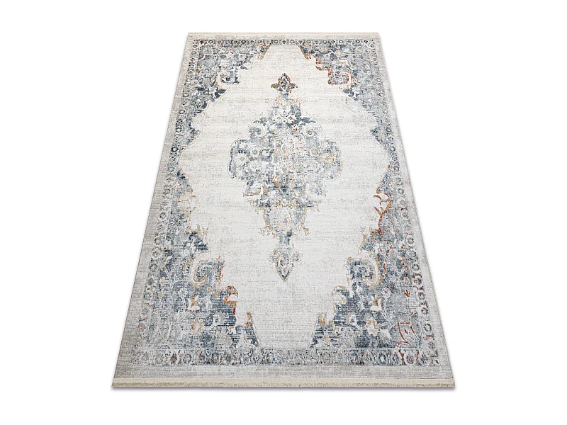 Tapis moderne DISTIN 0826A blanc / bleu / vert clair - Ornement, vinta 160x230 cm