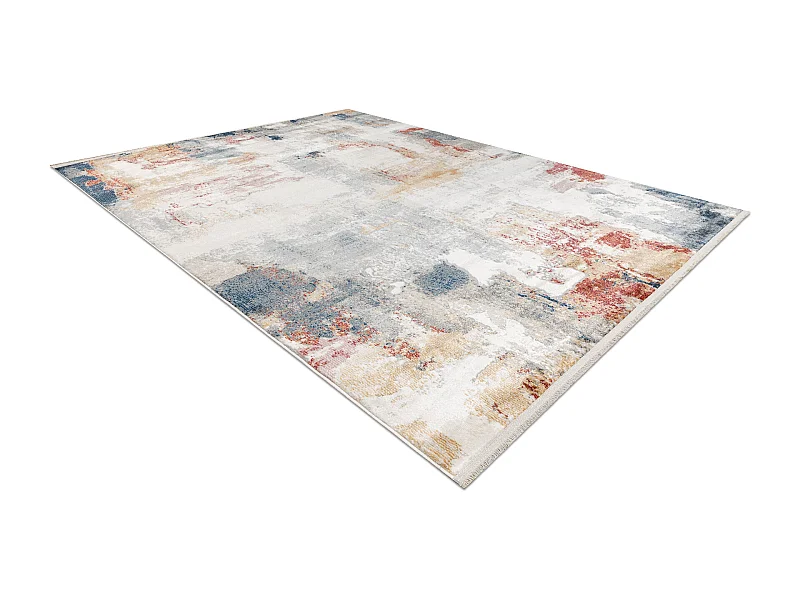 DISTIN 0144B weiß / rosa / puder moderner Teppich - Abstraktion, Vint 80x150 cm