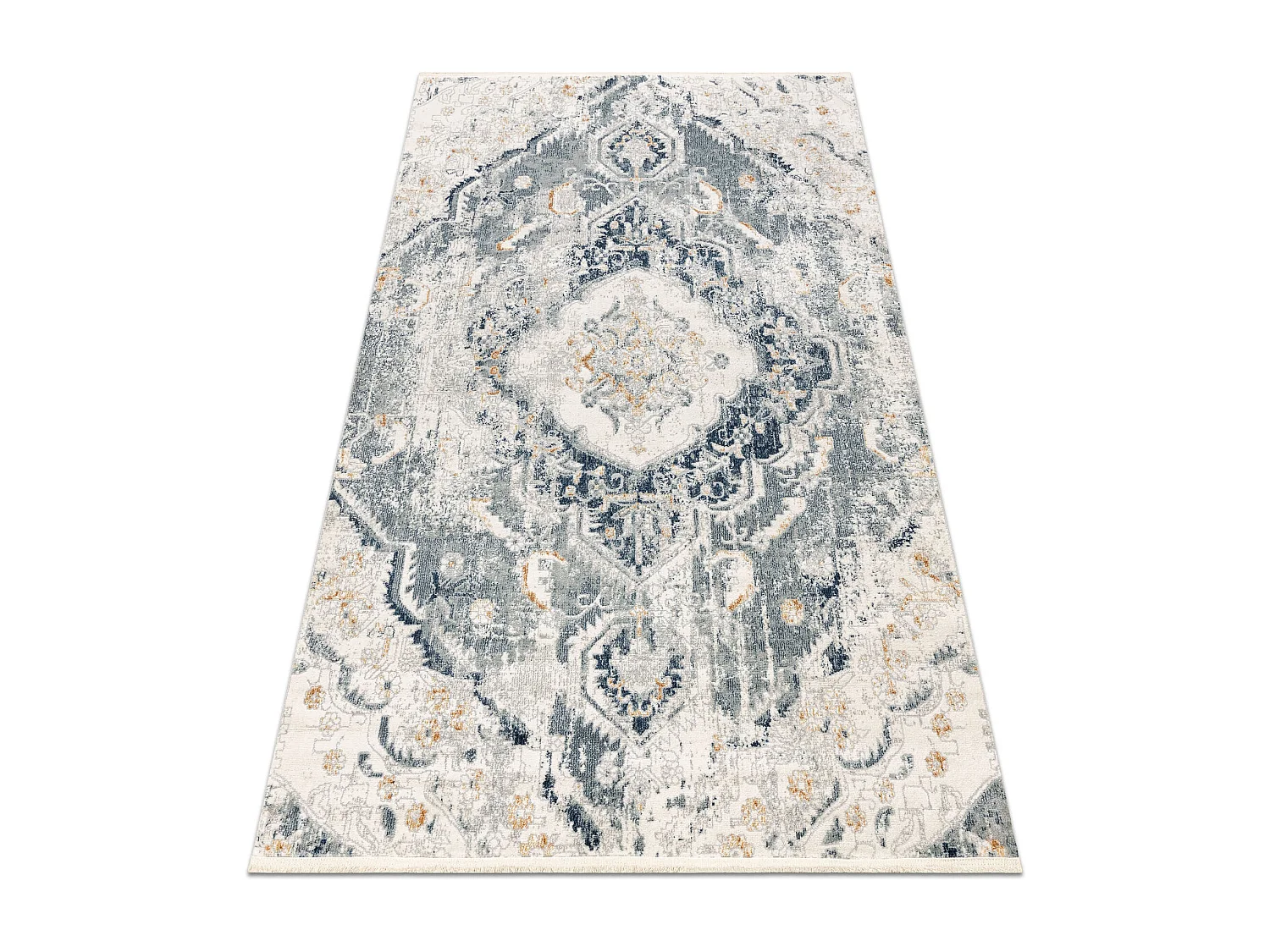 DISTIN 0816A blu / verde chiaro / bianco tappeto moderno - Ornamento,  80x150 cm