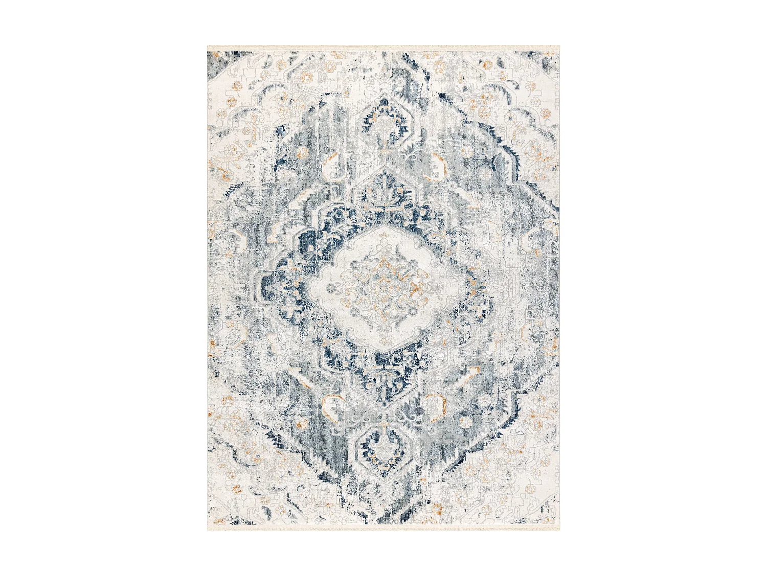 DISTIN 0816A blau / hellgrün / weiß moderner Teppich - Ornament, Vin 200x290 cm