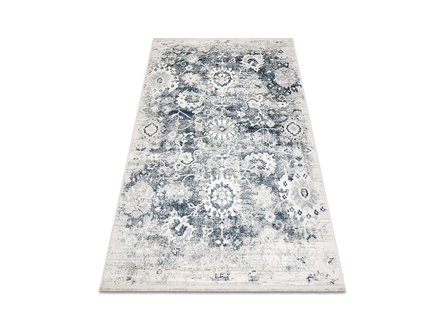 DISTIN 0822A blu navy / blu / bianco tappeto moderno - Rosetta, vintag 200x290 cm