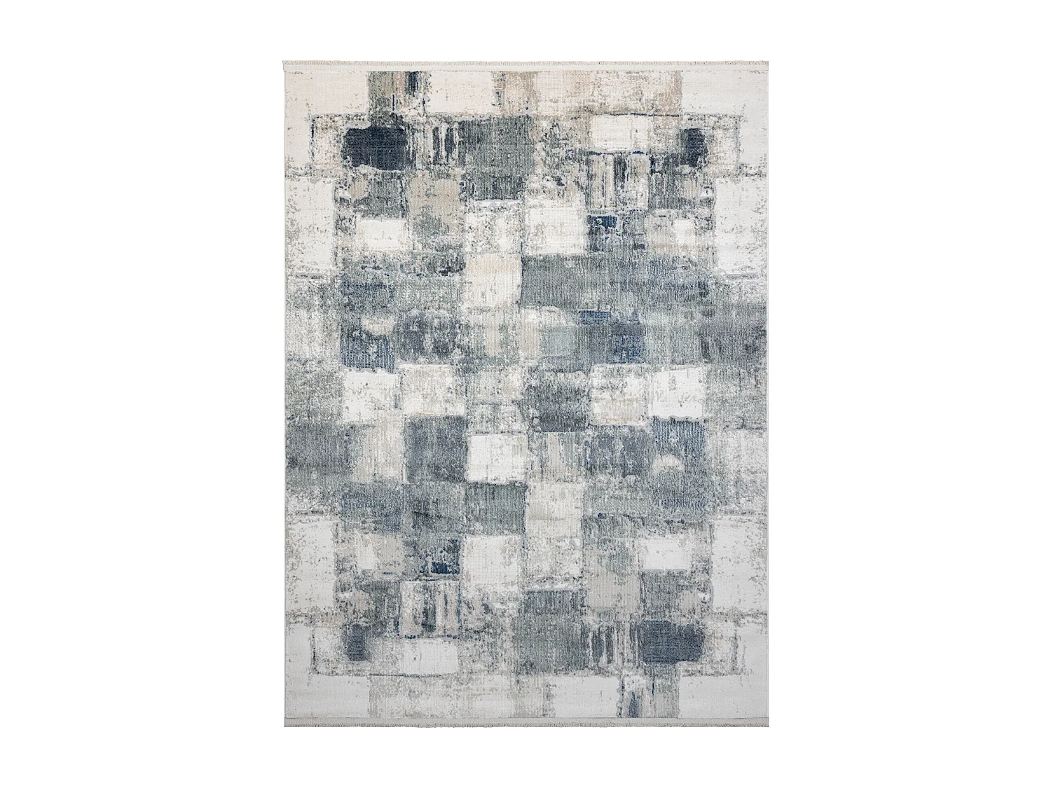 Dywan DISTIN 0143A granatowy / niebieski / biały nowoczesny - Geometr 140x190 cm