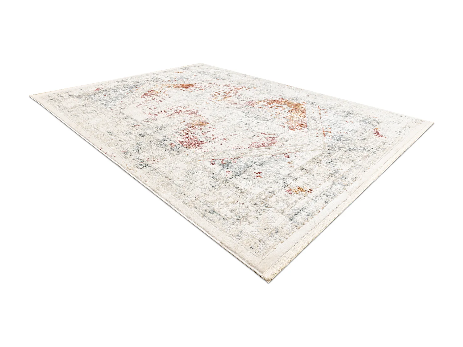 DISTIN 0100B rosa / cipria / bianco tappeto moderno - Ornamento, vinta 180x270 cm